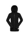 ALPINE PRO Hanorac din bumbac cu glugă pentru copii ALPINE PRO LOKKO black