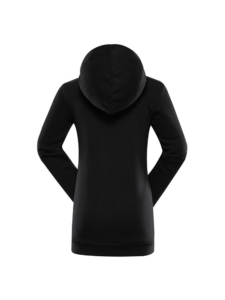 ALPINE PRO Hanorac din bumbac cu glugă pentru copii ALPINE PRO LOKKO black
