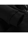ALPINE PRO Hanorac din bumbac cu glugă pentru copii ALPINE PRO LOKKO black