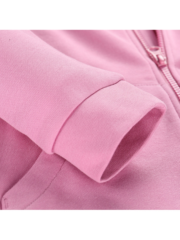 ALPINE PRO Hanorac din bumbac cu glugă pentru copii ALPINE PRO LOKKO cyclamen