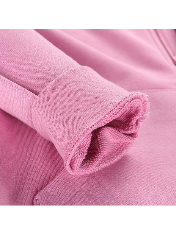 ALPINE PRO Hanorac din bumbac cu glugă pentru copii ALPINE PRO LOKKO cyclamen