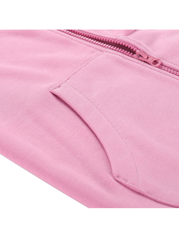 ALPINE PRO Hanorac din bumbac cu glugă pentru copii ALPINE PRO LOKKO cyclamen