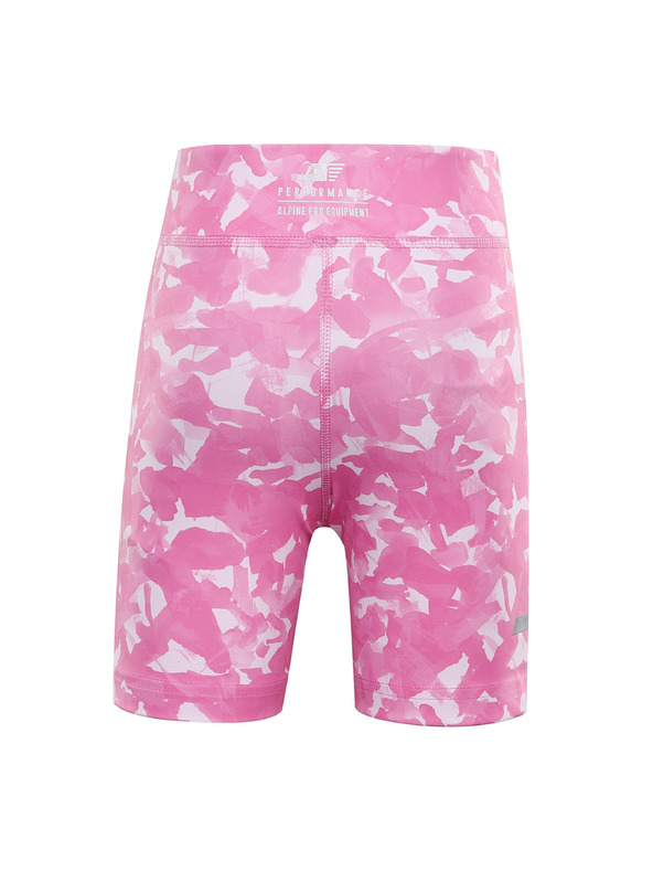 ALPINE PRO Colanți scurți cu uscare rapidă pentru copii ALPINE PRO ELO neon pink varianta pb