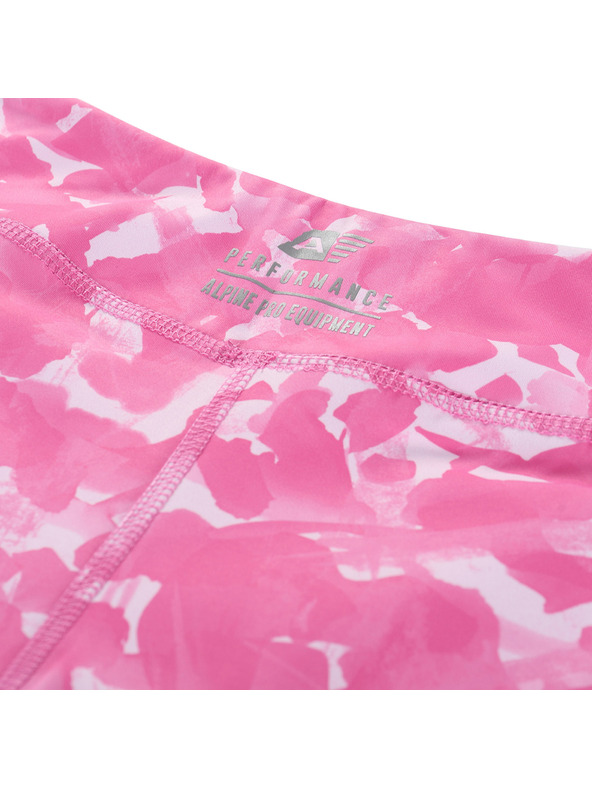 ALPINE PRO Colanți scurți cu uscare rapidă pentru copii ALPINE PRO ELO neon pink varianta pb