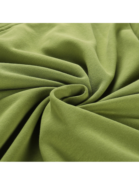 ALPINE PRO Hanorac din bumbac cu glugă pentru bărbați ALPINE PRO LOKK verde militar