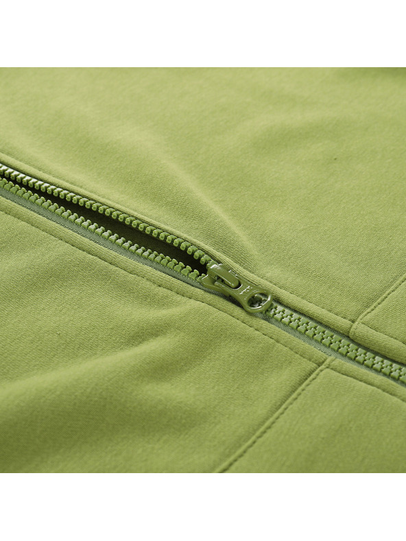 ALPINE PRO Hanorac din bumbac cu glugă pentru bărbați ALPINE PRO LOKK verde militar