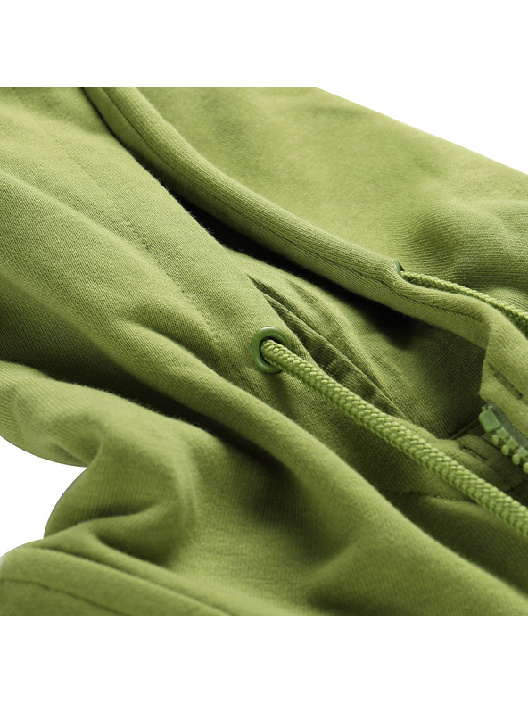 ALPINE PRO Hanorac din bumbac cu glugă pentru bărbați ALPINE PRO LOKK verde militar