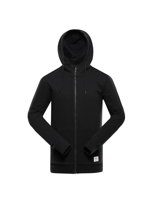 ALPINE PRO Hanorac din bumbac cu glugă pentru bărbați ALPINE PRO LOKK negru