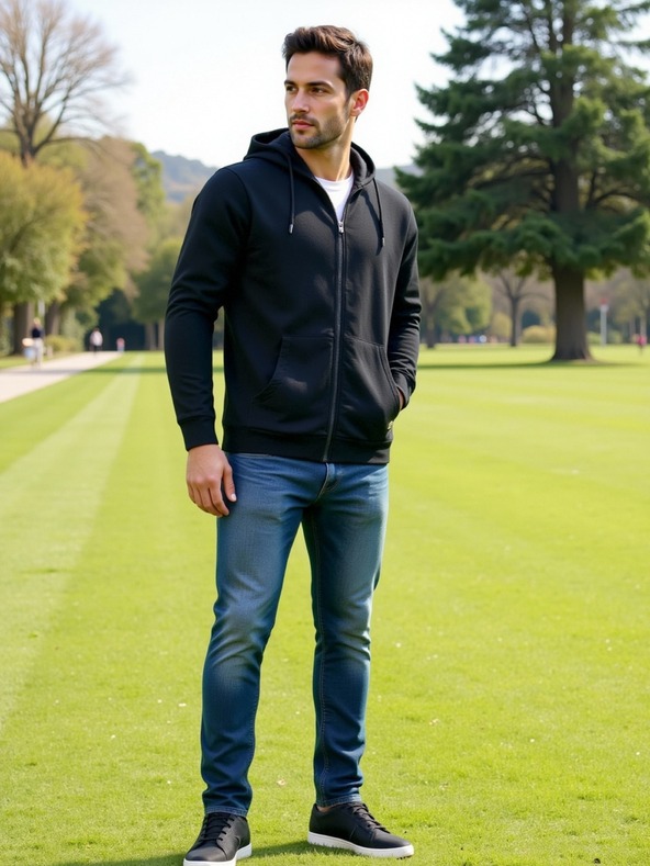 ALPINE PRO Hanorac din bumbac cu glugă pentru bărbați ALPINE PRO LOKK negru