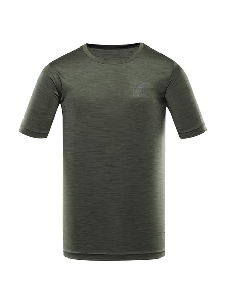 ALPINE PRO Tricou rapid uscat pentru bărbați cu uscare rapidă ALPINE PRO BASIK verde militar