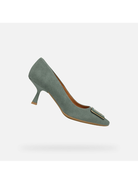 Geox Pantofi verzi deschis cu toc pentru femei Geox Giselda