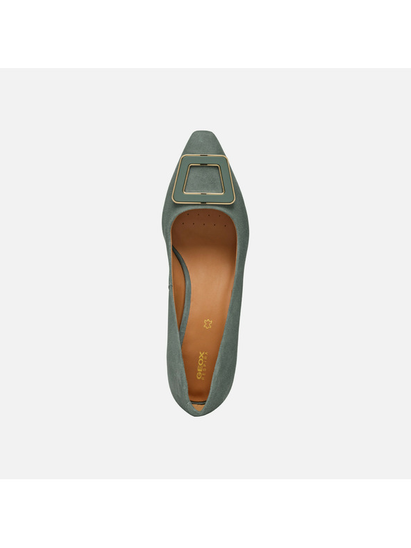 Geox Pantofi verzi deschis cu toc pentru femei Geox Giselda