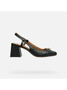 Geox Pantofi negri cu toc pentru femei Geox Coronilla