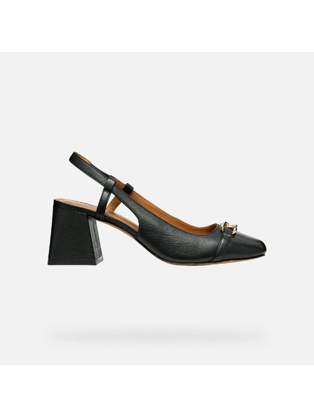 Geox Pantofi negri cu toc pentru femei Geox Coronilla