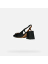 Geox Pantofi negri cu toc pentru femei Geox Coronilla