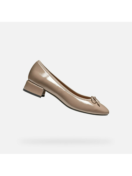 Geox Pantofi bej cu toc pentru femei Geox Floretia