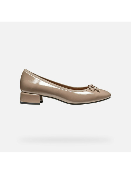 Geox Pantofi bej cu toc pentru femei Geox Floretia