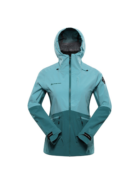 ALPINE PRO Geacă impermeabilă cu membrană PTX pentru femei ALPINE PRO ZARRA aqua sea