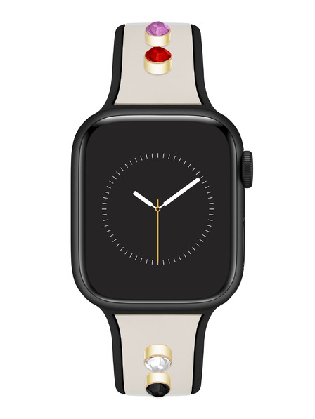 Anne Klein Curea din silicon crem-negru Anne Klein pentru Apple Watch 38/40/41
