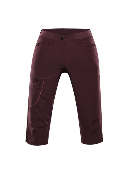 ALPINE PRO Pantaloni capri softshell pentru femei ALPINE PRO WEDERA 2 smochină