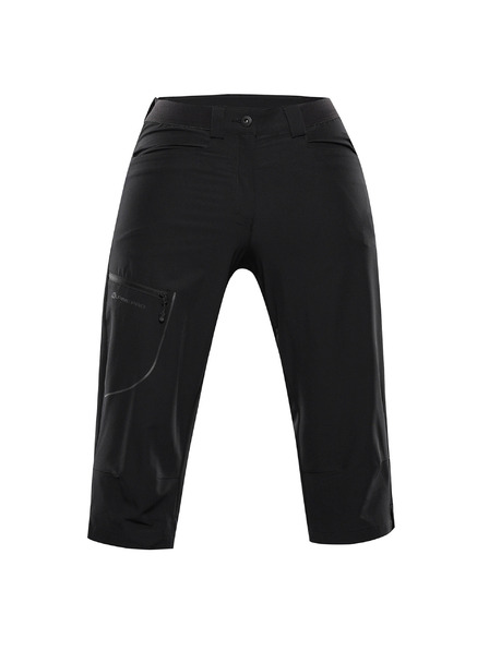 ALPINE PRO Pantaloni capri softshell pentru femei ALPINE PRO WEDERA 2 negru