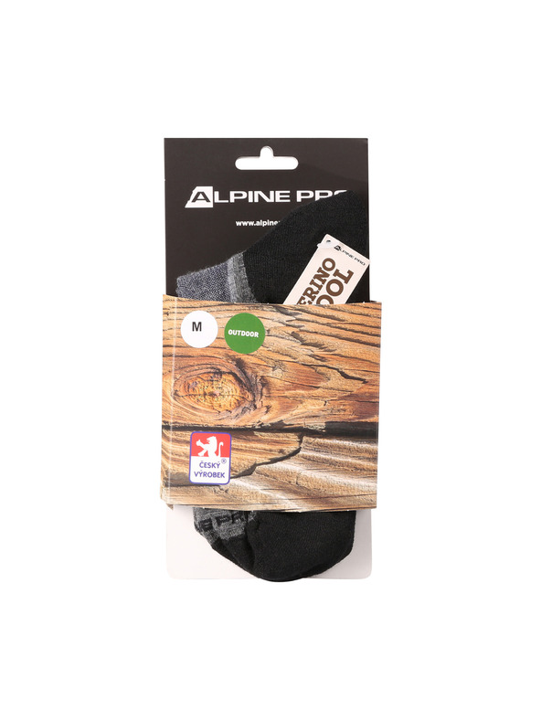 ALPINE PRO Șosete antibacteriene din lână merino ALPINE PRO DERERE gri
