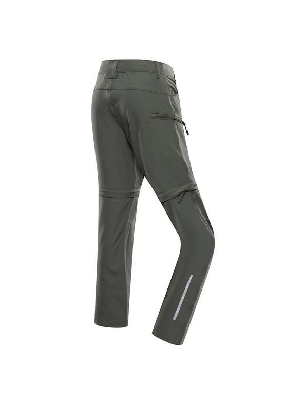 ALPINE PRO Pantaloni pentru copii cu pernițe detașabile ALPINE PRO NESCO 2 verde măsliniu