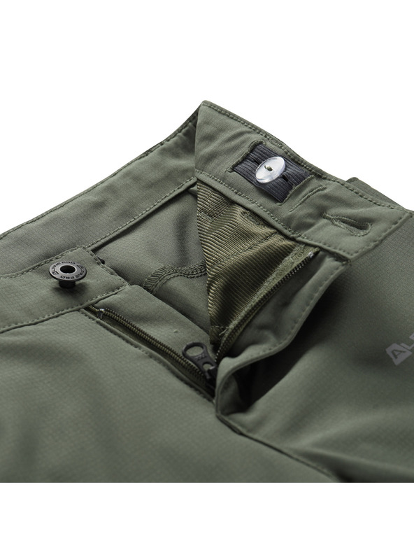 ALPINE PRO Pantaloni pentru copii cu pernițe detașabile ALPINE PRO NESCO 2 verde măsliniu