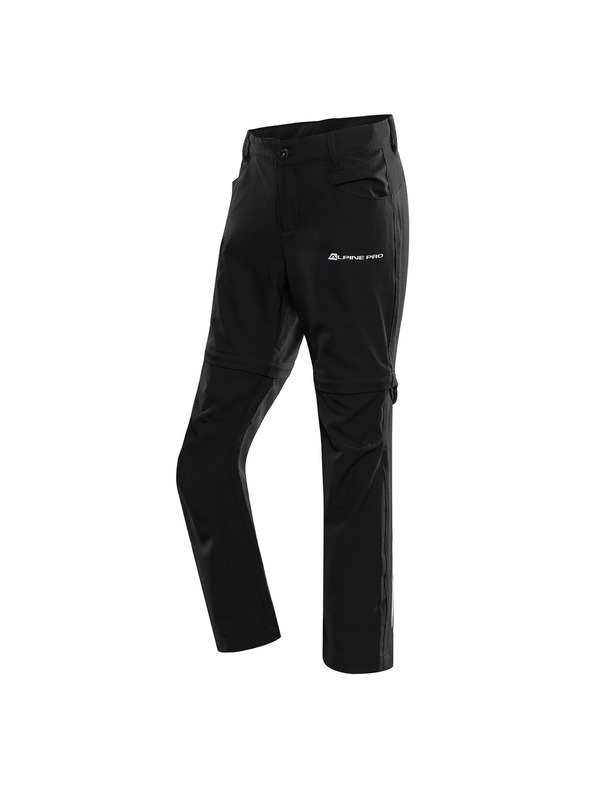 ALPINE PRO Pantaloni pentru copii cu pernițe detașabile ALPINE PRO NESCO 2 negru
