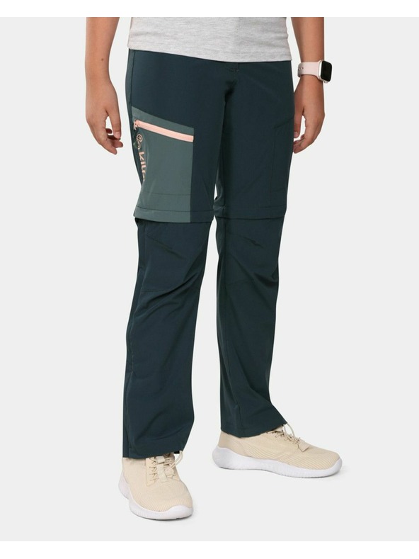 Kilpi Pantaloni de exterior pentru fete Kilpi HOSIO-JG Verde închis