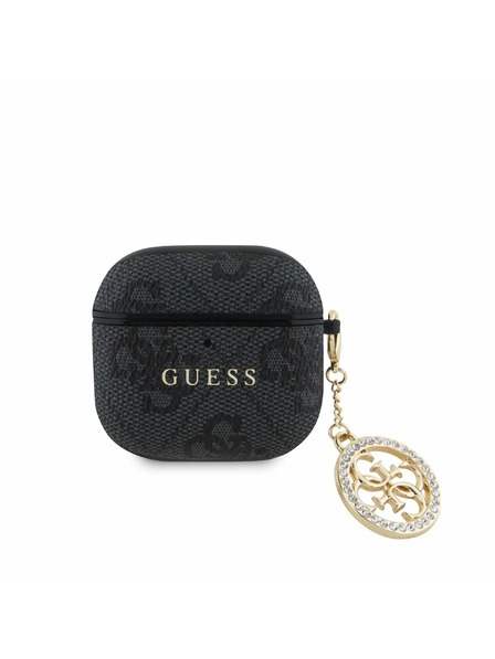 Guess Guess 4G Script PC/PU Husă pentru AirPods 4 Neagră