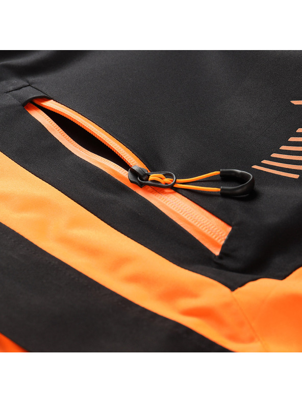 ALPINE PRO Geacă de schi pentru bărbați cu membrană ptx pentru zăpadă ALPINE PRO DEAR neon portocaliu șocant