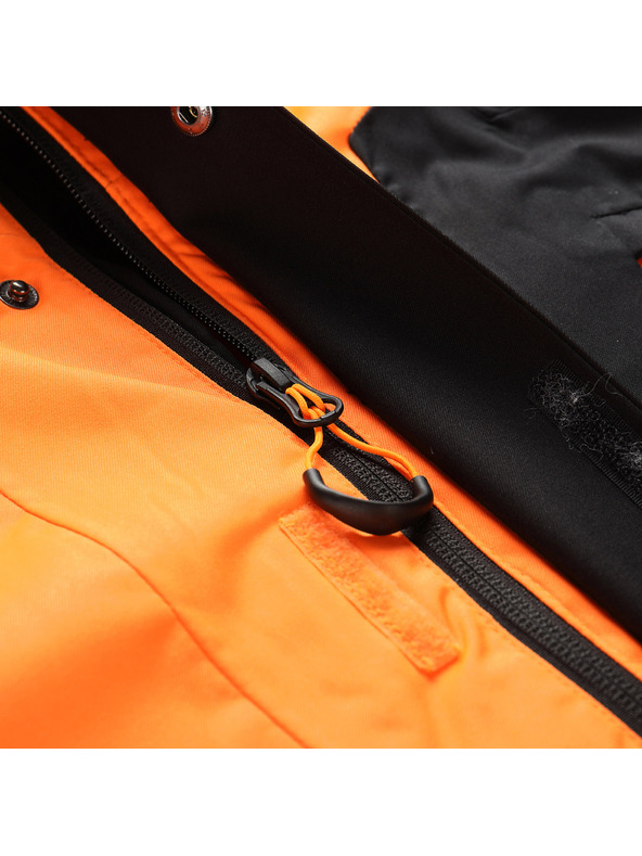 ALPINE PRO Geacă de schi pentru bărbați cu membrană ptx pentru zăpadă ALPINE PRO DEAR neon portocaliu șocant