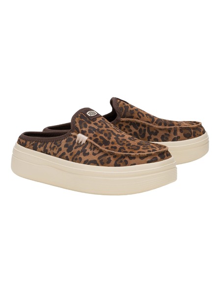 Hey Dude Papuci cu model de leopard pe platformă pentru femei Hey Dude