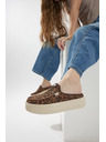 Hey Dude Papuci cu model de leopard pe platformă pentru femei Hey Dude