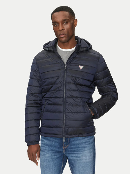 Guess Jeans Jachetă subțire matlasată albastră Guess jeans pentru bărbați