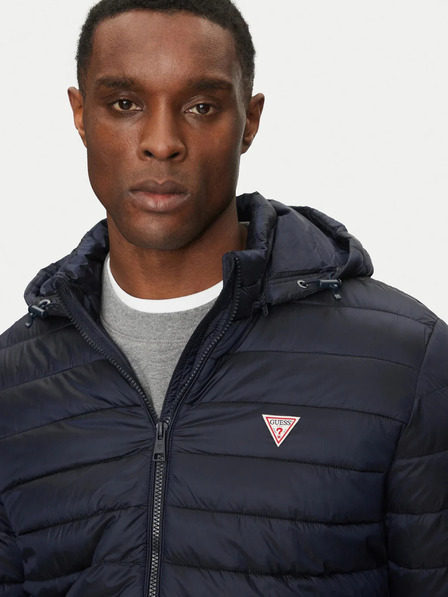 Guess Jeans Jachetă subțire matlasată albastră Guess jeans pentru bărbați