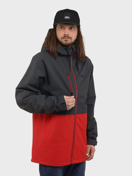 Horsefeathers Jachetă Closter II - phantom/lava red mărimea L HORSEFEATHERS