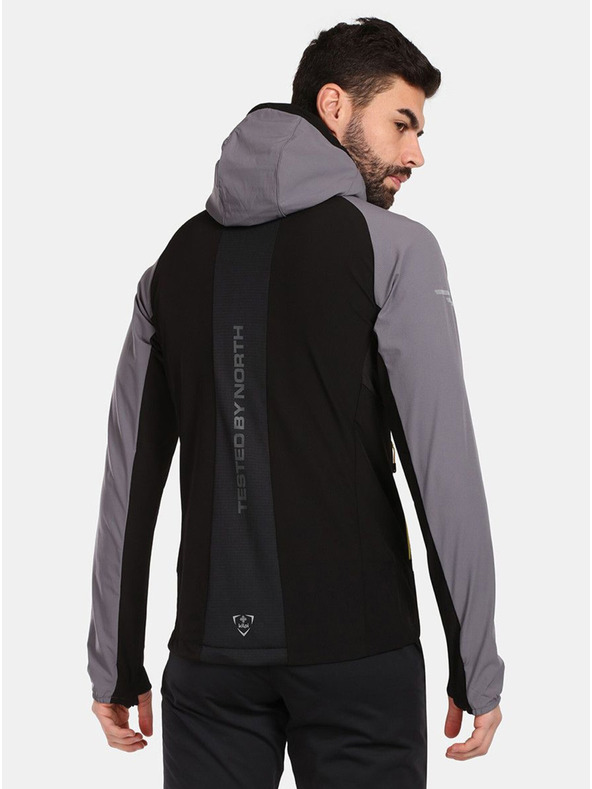 Kilpi Jachetă de alergare pentru bărbați gri și neagră Kilpi BALEO-M