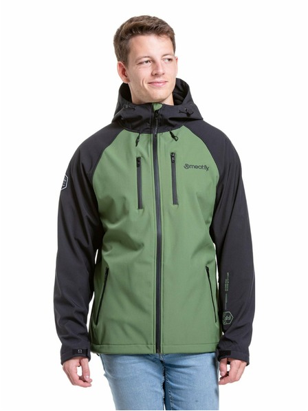 Meatfly Meatfly geacă softshell pentru bărbați Rasmussen Forest Green/Black | Neagră | Mărime