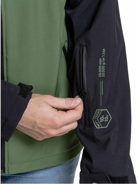 Meatfly Meatfly geacă softshell pentru bărbați Rasmussen Forest Green/Black | Neagră | Mărime