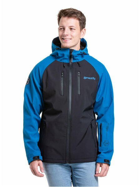 Meatfly Meatfly geacă softshell pentru bărbați Rasmussen Ocean Blue/Black | Neagră | Mărime