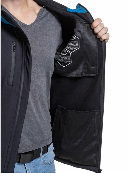 Meatfly Meatfly geacă softshell pentru bărbați Rasmussen Ocean Blue/Black | Neagră | Mărime