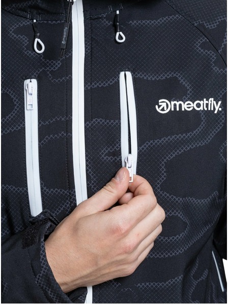 Meatfly Meatfly geacă softshell pentru bărbați Rasmussen Morph Black | Neagră | Mărime