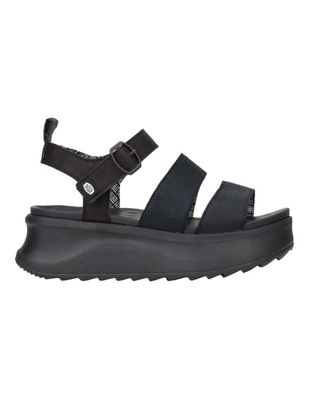 Hey Dude Sandale negre pe platformă pentru femei Hey Dude