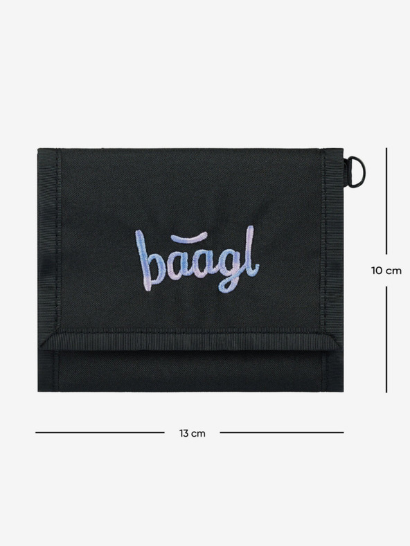 BAAGL  Portofel negru Baagl Metallic Holo