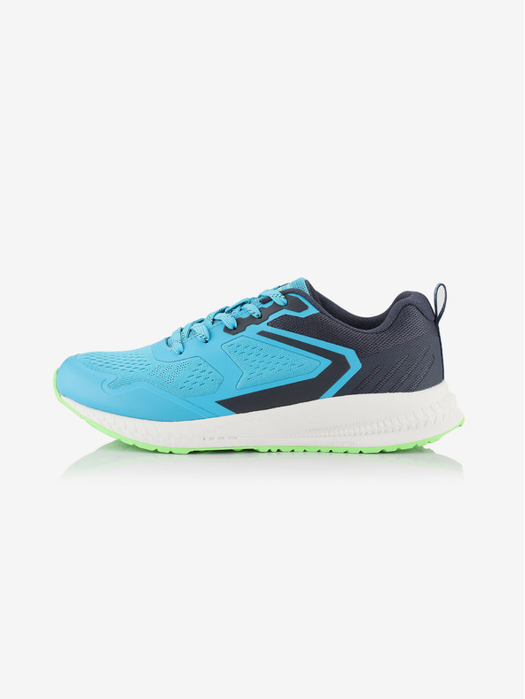 ALPINE PRO Pantofi sport de alergare cu talpă antibacteriană ALPINE PRO NAREME neon atomic blue