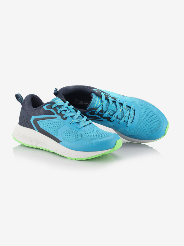 ALPINE PRO Pantofi sport de alergare cu talpă antibacteriană ALPINE PRO NAREME neon atomic blue