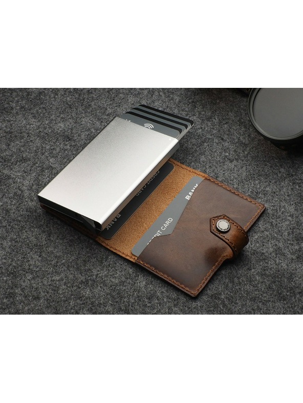 Pularys Pularys pánská kožená peněženka Easy hnědá 210331007