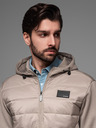 Ombre Clothing Geacă sport ușoară color pentru bărbați cu fleece Ombre Clothing